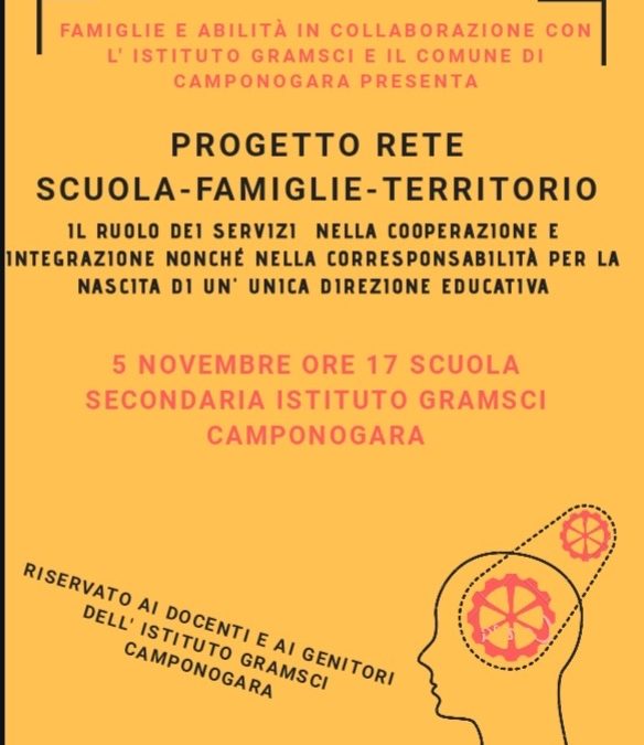 PROGETTO RETE SCUOLA – FAMIGLIE – TERRITORIO